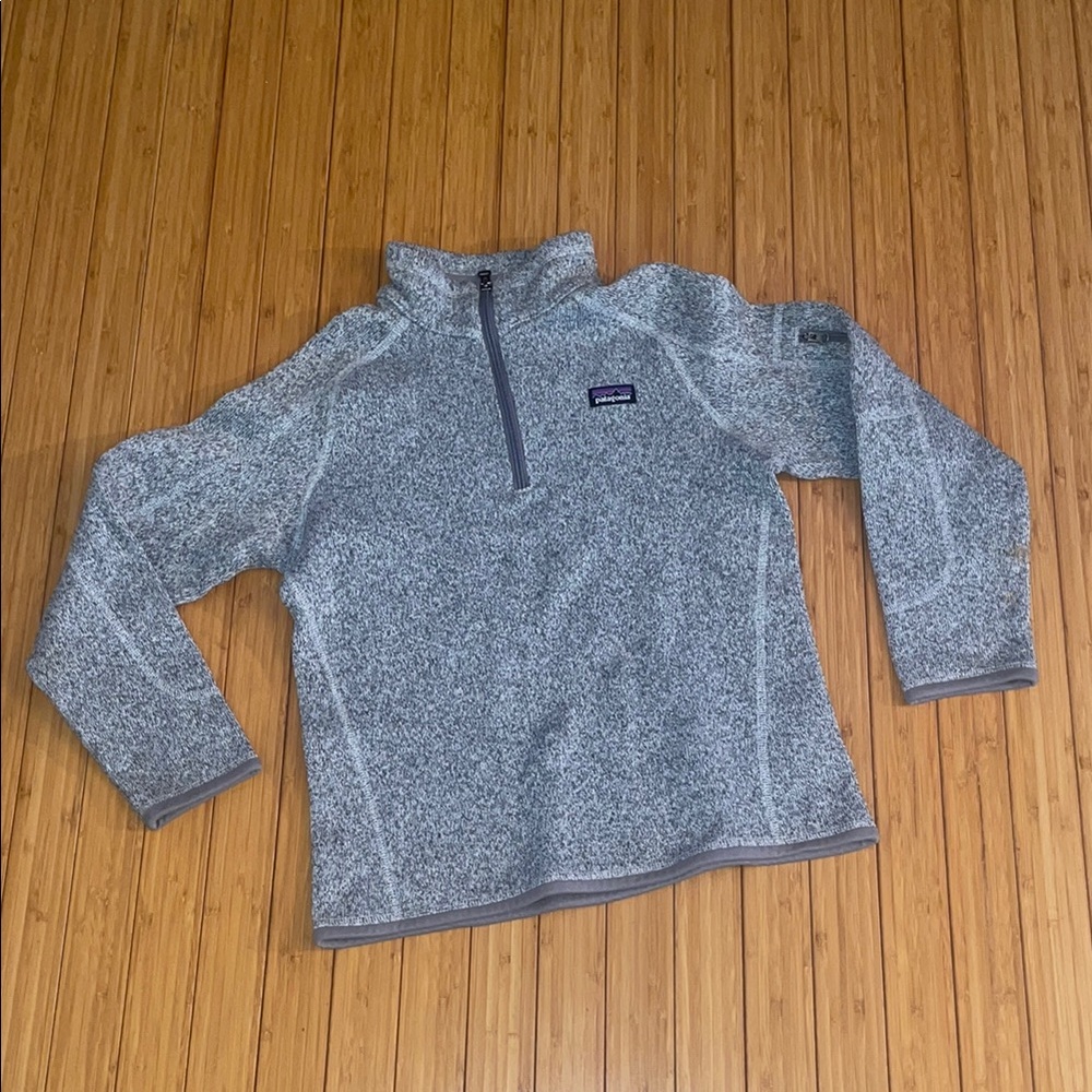 Patagonia Gray Quarter-Zip Pullover, Youth